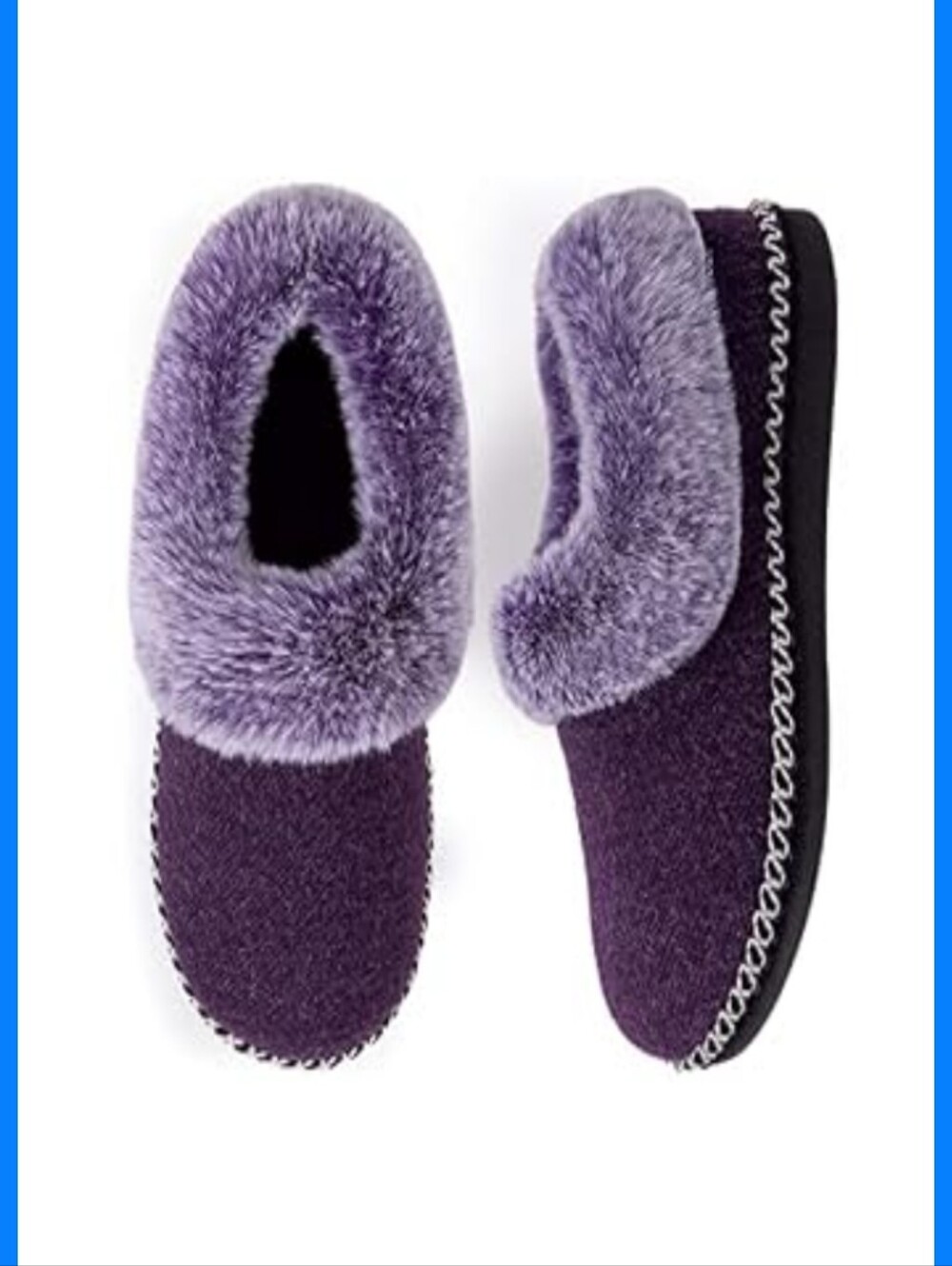 Cozy Plush-Lined Women's Slipper - Purple. Size 7